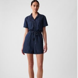 Gap Dark Blue Denim Romper Small